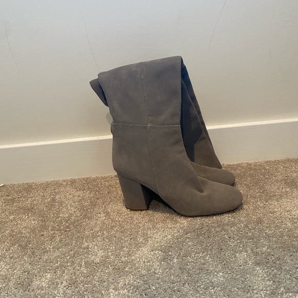 Over-The-Knee Boots suede grey - Picture 2 of 5